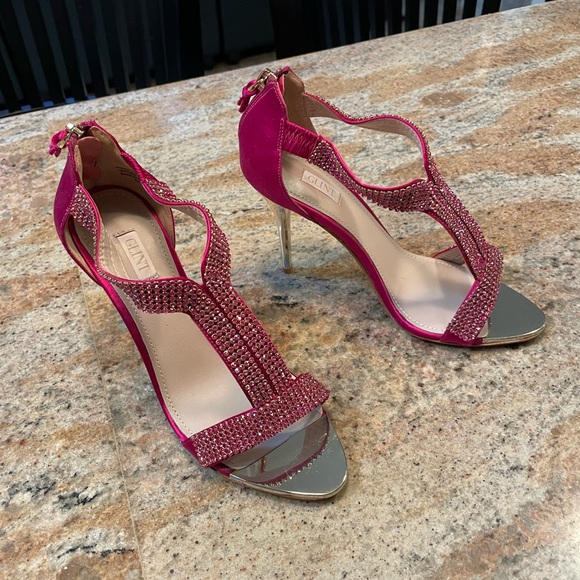 Glint Fuchsia Rhinestone Heels - Picture 2 of 4